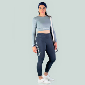 Kwench Womens Full Sleeve Gym workout yoga tshirt crop top  Thumbnails-8