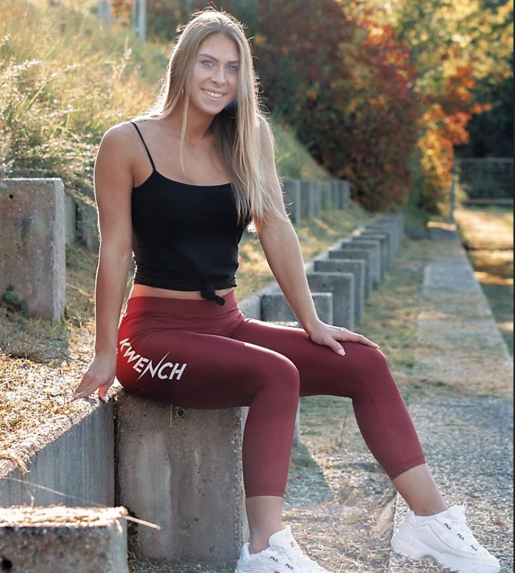 Womens Yoga & Gym Fitness Crop Leggings | Flex | Maroon