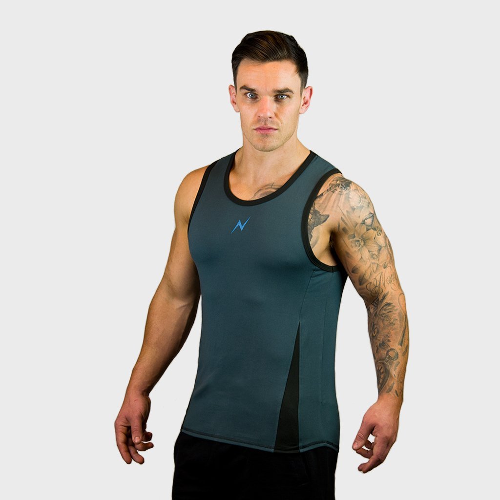 Kwench Mens Yoga and Gym Vest Tank Stringer Gladiator