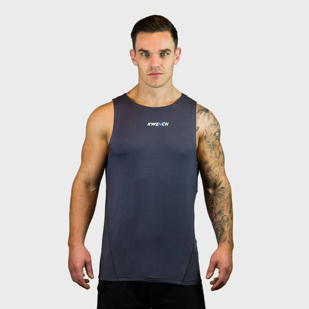 Kwench Mens Gym Vest Tank Top Stringer Hunk