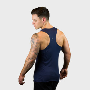 Kwench Mens Yoga Gym Vest Tank Stringer Hunk black Thumbnails-2