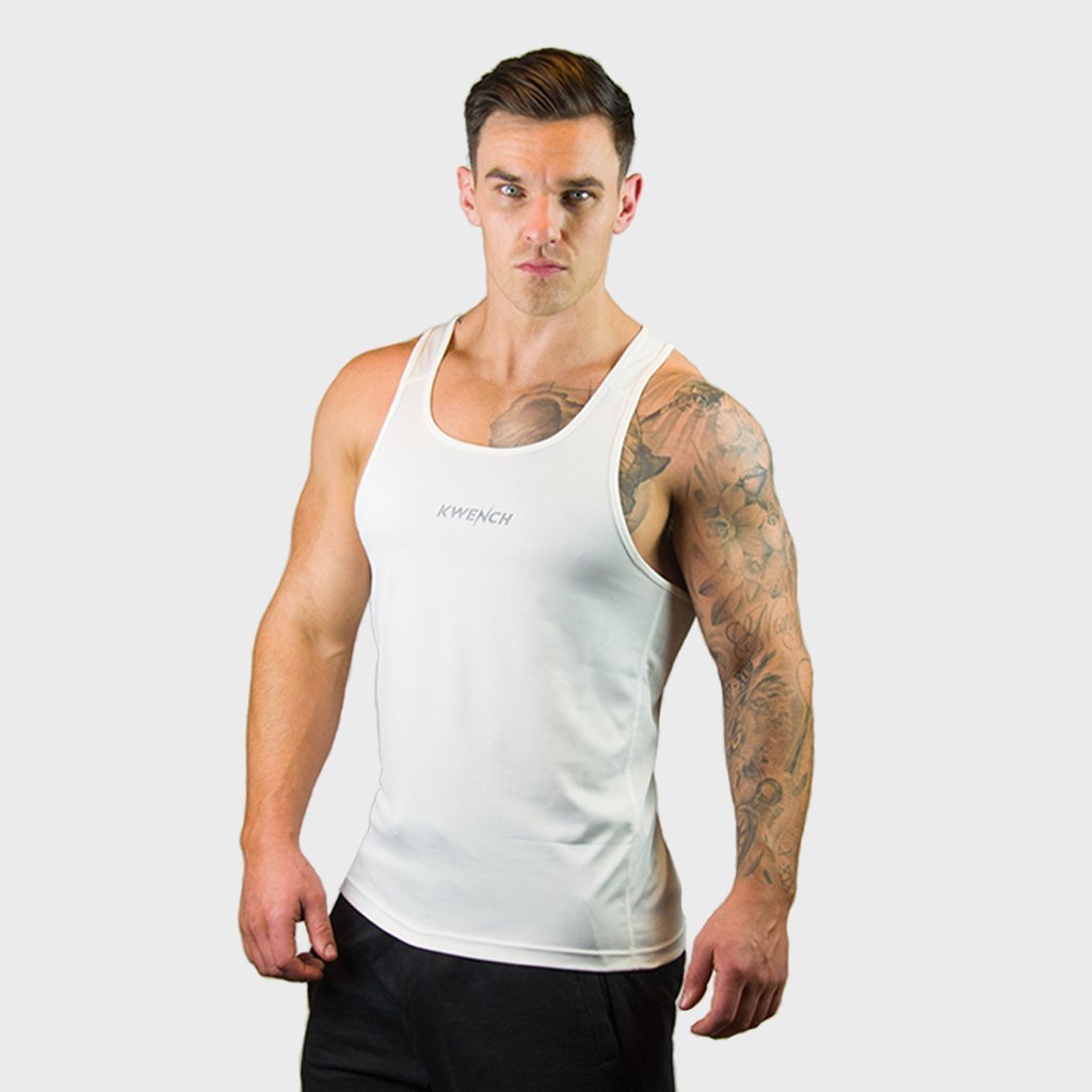 Kwench Mens Gym yoga workout Vest Tank Stringer