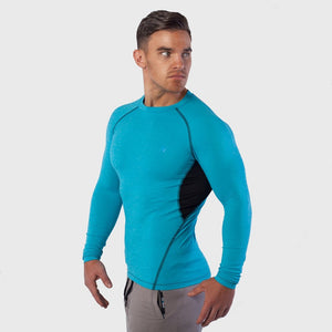 Mens long Sleeve Gym yoga fitness workout  Tshirt Thumbnails-1