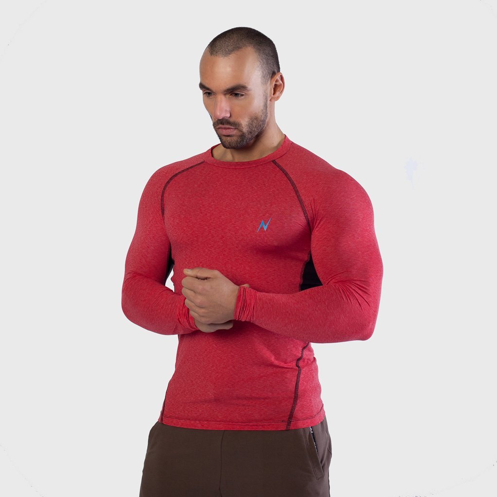 Mens long Sleeve Gym yoga fitness workout  Tshirt