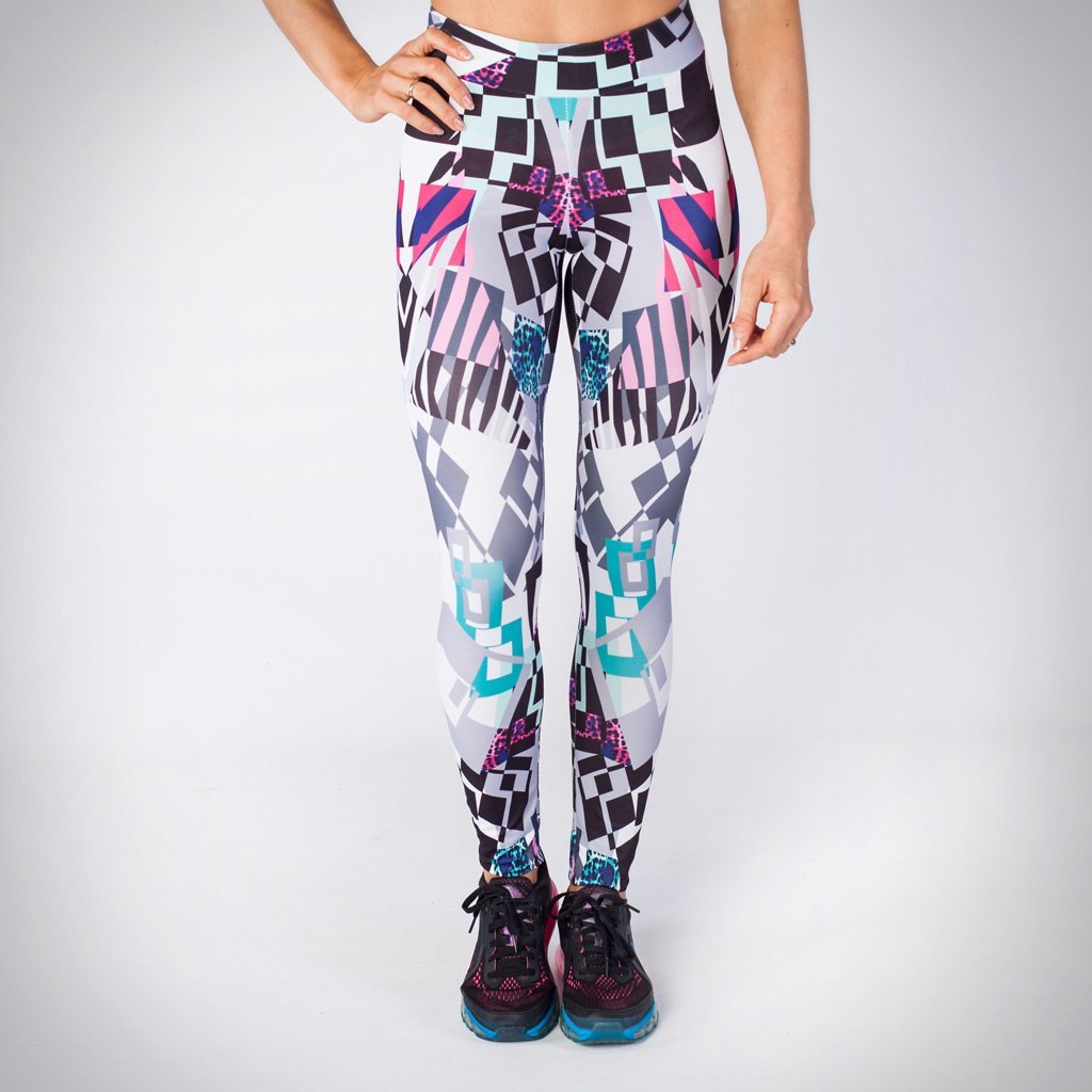 Kwench womens printed gym workout leggings 