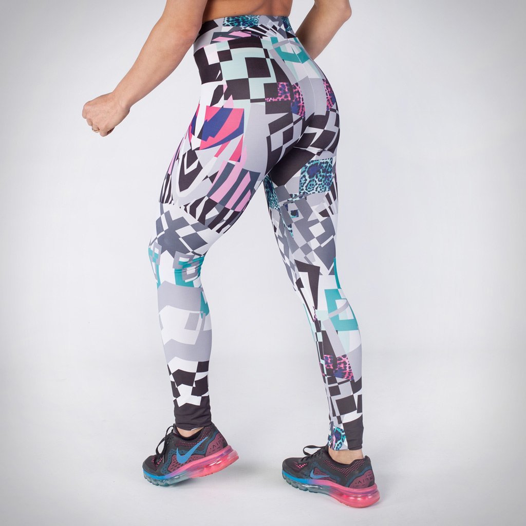 Kwench womens printed gym workout leggings 